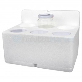 370cc 6'Lİ CAM KAVANOZ STRAFOR KÖPÜK EPS KUTUSU